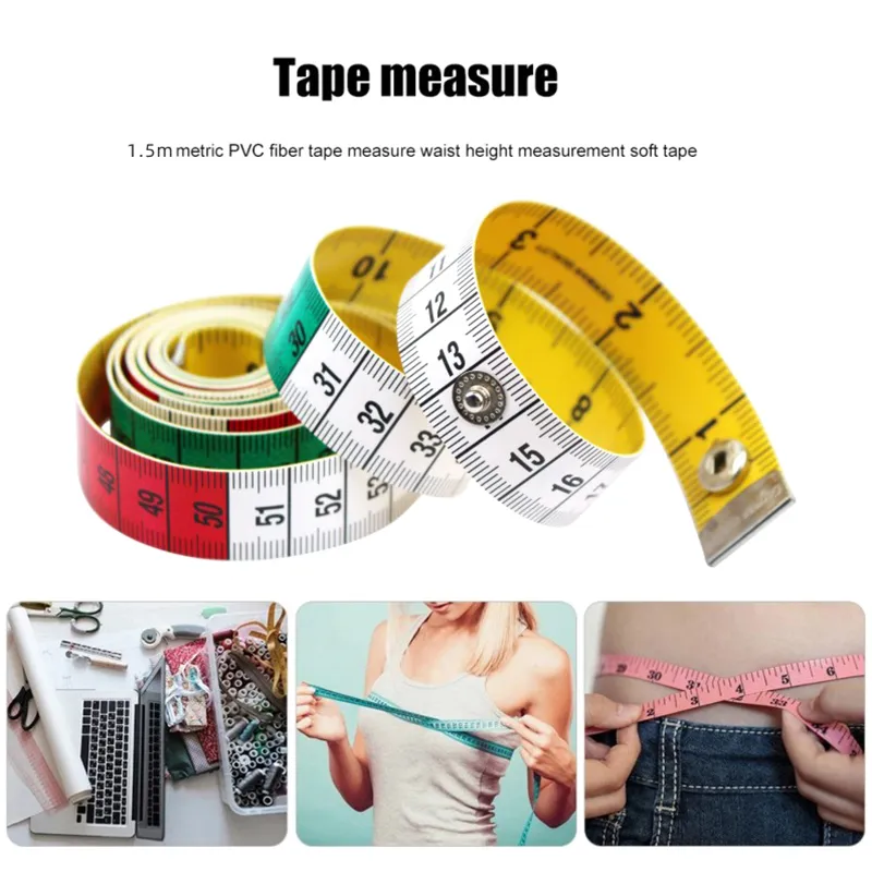 1.5M Color Soft measuring tape garment measuring ruler scale ruler Body  Measuring Ruler Sewing double