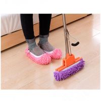∋✧ 1 Pair Dust Mop Slippers Microfiber Chenille Floor Dust Cleaning Socks Shoe Lazy House Polishing Bedroom Footwear