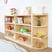 Spot parcel post Factory Wholesale Toy Storage Rack Kindergarten Teaching Aid Cabinet Schoolbag Rack Solid Wood Baby Shoe Cabinet Solid Wood Toy Rack