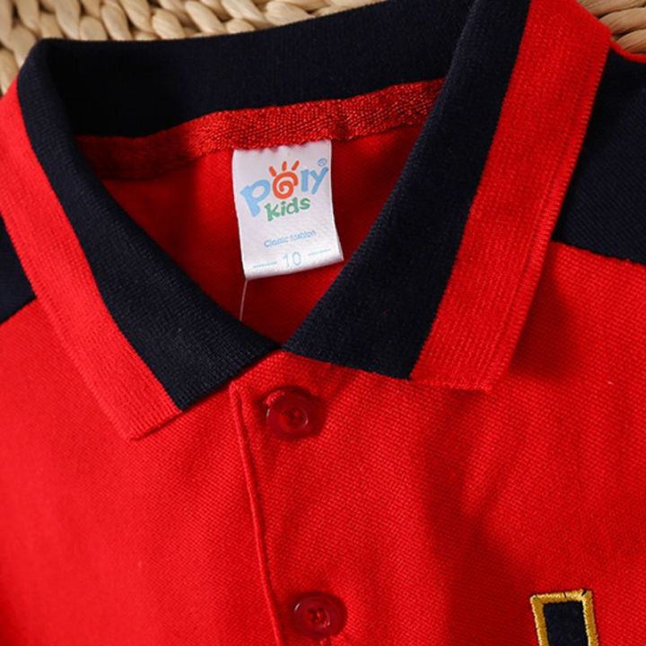 เสื้อผ้าเด็กรุ่นใหม่-t-เสื้อยืดเด็กชายแขนสั้นผ้าฝ้ายแท้สไตล์เกาหลีสำหรับเด็ก-t-เสื้อยืดเด็กผู้ชาย-polo-เสื้อฤดูร้อนสำหรับเด็ก