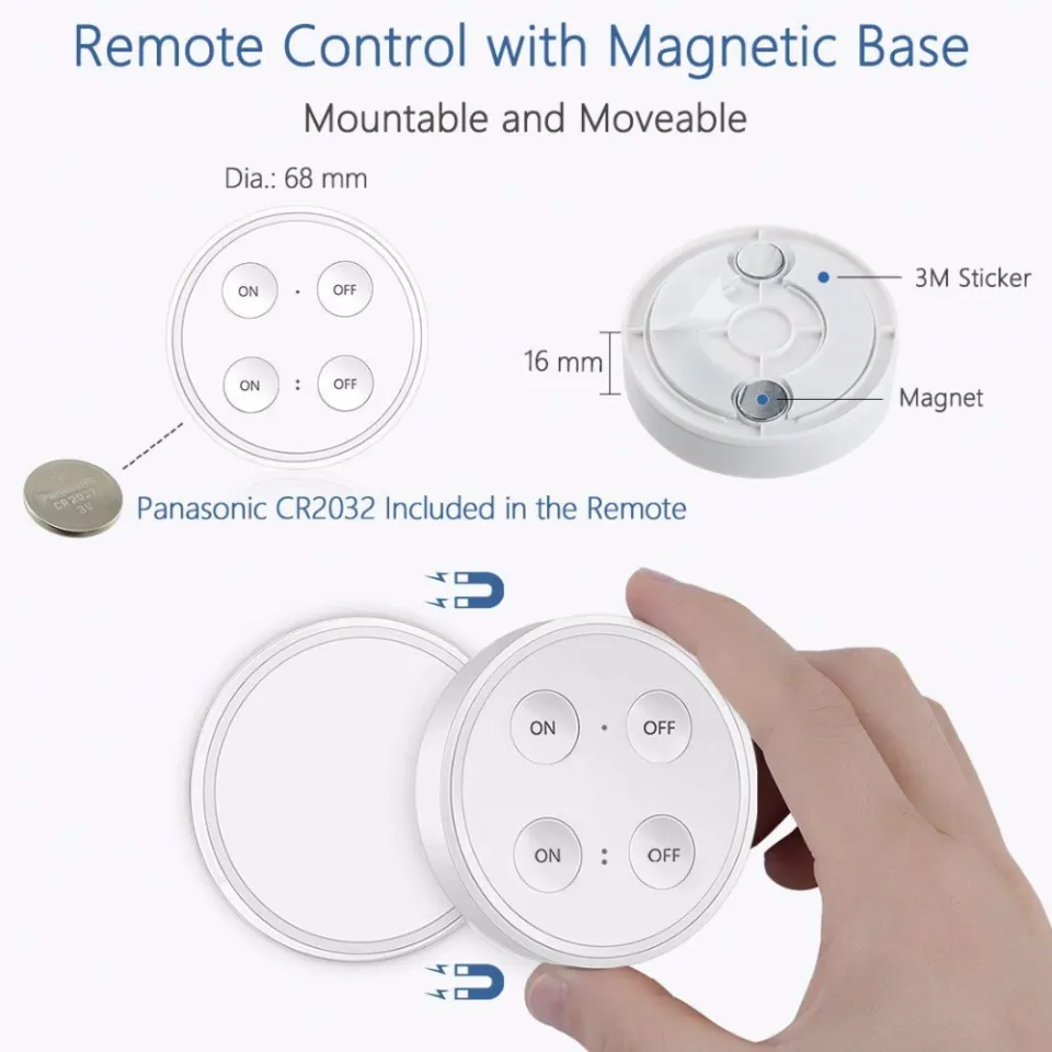 LoraTap 868Mhz Magnetic Smart Light Switch LED Push Button