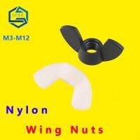 Wing Nuts Hand Tighten Black or White Nylon Nut Wing nut Butterfly Nut Ingot Plastic Wing Nuts Nylon DIN315 M3-M12