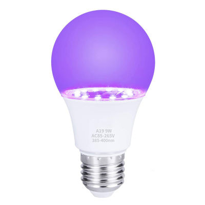 Black Lights Bulbs E26 E27 UV Blacklight LED Lamp Night Light For Club Aquarium Party 9W 395-400nm Neon Glow Bulb Party D30