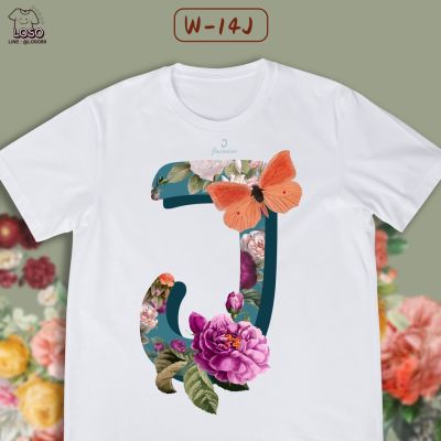 เสื้อลายตัวอักษร ABC BLOSSOM ดอกไม้ (J K L)