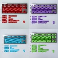 （Miss qis keycap）กุญแจสีเขียวใสชุดหมวกว่ายน้ำปุ่ม131ปุ่มยิงสองนัดพวงกุญแจ OEM โปรไฟล์ภาษาอังกฤษกำหนดเองสำหรับคีย์บอร์ดแบบกลไก