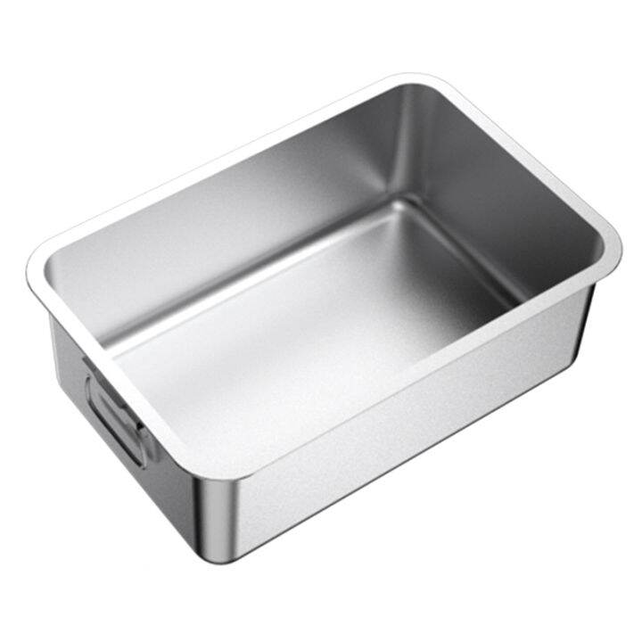 Stainless Steel Litter Box for Rabbits and Rabbit Odor Control, Non