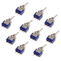 10PC/5PCS Miniature Toggle Switch Single Pole Double Throw SPDT (MTS102) ON-ON 120VAC 6A 1/4 Inch Mounting MTS-102 Electrical Circuitry  Parts