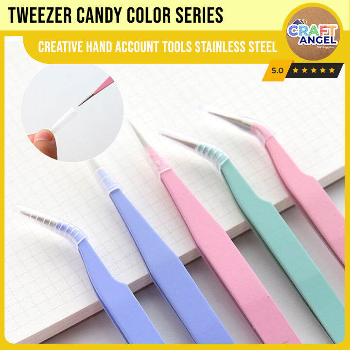 Tweezer Candy Color Series Creative Hand Account Tools Stainless Steel