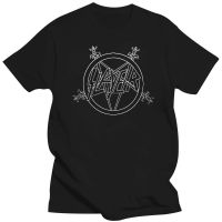 แขนสั้นโอเวอร์ไซส์เสื้อยืด ผ้าฝ้าย พิมพ์ลายโลโก้ Slayer Pentagram วงเฮวี่เมทัล คุณภาพสูง สีดํา สําหรับผู้ชาย ไซซ์ S ถึง  7LKZ