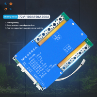 บอร์ดที่ชาร์จแบตเตอรี่ลิเธียม Ziqqucu 72V BMS 20S บอร์ด PCB แผ่นป้องกันชาร์จแบตเตอรี่ลิเธียมพร้อมที่ป้องกันการชาร์จ