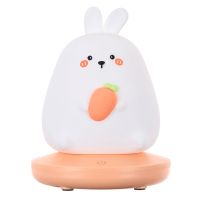 Bedroom Night Light for Children Cute Animal Led Silicone Lamp Touch Sensor Dimmable Kid Holiday Gift