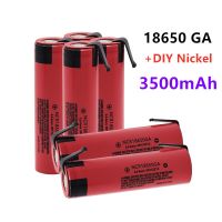 NCR 18650GA 20A Discharge 3.7V 3500MAh 18650สำหรับของเล่นไฟฉาย Flat-Top + นิกเกิล