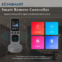 Zemismart Tuya Smart Home Center HD Touch Screen Conroller IR Central Remote Wireless Charging Base Infrared Control Tuya Wifi/ BLE/Zigbee Device in Remote,BLE/Zigbee Hub need