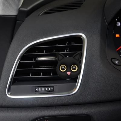 【DT】  hotCute Cat Air Vent Clip Air Conditioning Outlet Clip Car Air Freshener Clip Charm Car Inter Decor Accessories