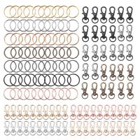 140Pcs Keyrings Carabiner Keyring Swivel Snap Hook Lobster Clasp Key Chain Clip Keyring for Keyring