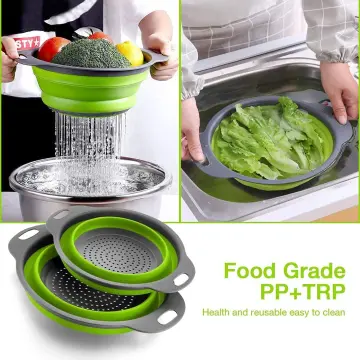 Cooks essentials silicone on sale collapsible strainers