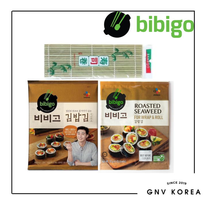 [BIBIGO] KIMBAP SEAWEED 10g/20g + KOREAN BAMBOO MAT Lazada PH