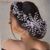 YouLaPan HP242 Handmade 39cm Bridal Hair Jewelry Crystal Long Bride Headband Hair Vine Headpiece Tiara Wedding Hair Accessories