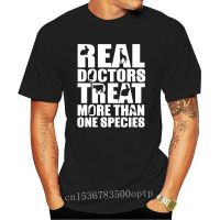 Mens Real Doctors Treat More One Species Vet Tshirt Veterinarian Animal Horse