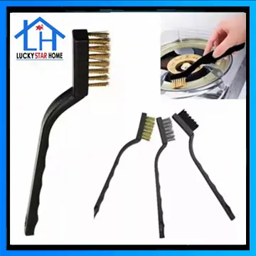 1Set (3PCS) Rust Remover Wire Nylon Brass Steel Brush Bristle Coin