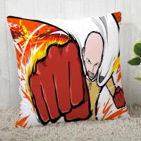 Custom Saitama Pillow Cases Square Pillowcase Christmas Zippered Pillow Cover 40*40cm,45*45cm(One Side)