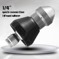 1/4inch Thread Pressure Drain Washer Nozzle Quick Connect Spray Pipe Dredging Sewer Cleaner Powerful 1 Forward 6 Rear 3 Rear Jet