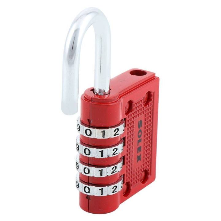 กุญแจรหัส-solex-c44-40-mm-สีแดง-ลดหนักมากๆ-กุญแจดิจิตอล