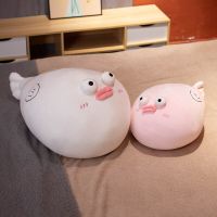 【CW】Забавная подушка с рыбой-фугу Cute and funny puffer fish pillow doll girl sleeping in bed holding doll doll plush toy girl gift