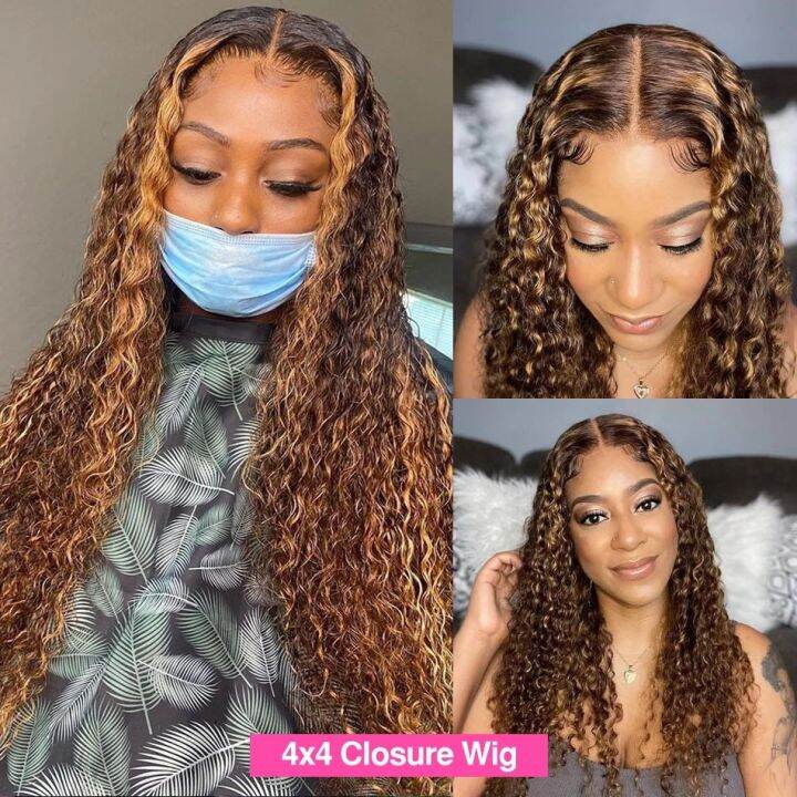 30-32-inch-highlight-ombre-lace-frontal-wig-curly-human-hair-wigs-427-colored-4x4-deep-wave-lace-closure-wigs-for-black-women