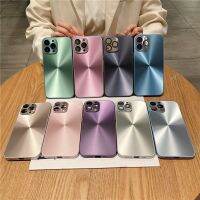 เคสโทรศัพท์เส้น CD พราวสุดหรูสำหรับ iPhone 14 Pro Max 11 12 13 14 Plus ซิลิโคนรูปสี่เหลี่ยมป้องกันเลนส์ปลอกคอกันสุนัขเลีย