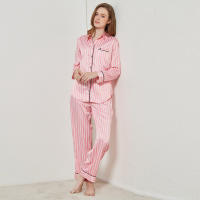 2023 New VS Sexy Women Pajamas Sets Print Long Sleeve Sleepwear Silk Like Casual Christmas Home Clothes Nightwear Pajama Sets