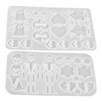 Silicone Earring Mold Halloween Silicone Ear Pendant Making Molds Flexible Skulls Skeletons Casting Molds Ghosts Reusable Epoxy Resin Jewelry Craft Molds outgoing