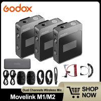 Godox Movelink M1M2 2.4GHz ช่องสัญญาณคู่ไมโครโฟนไร้สายรอบทิศทาง50Hz-20KHz สำหรับ Vlogger Youtube Speach สัมภาษณ์