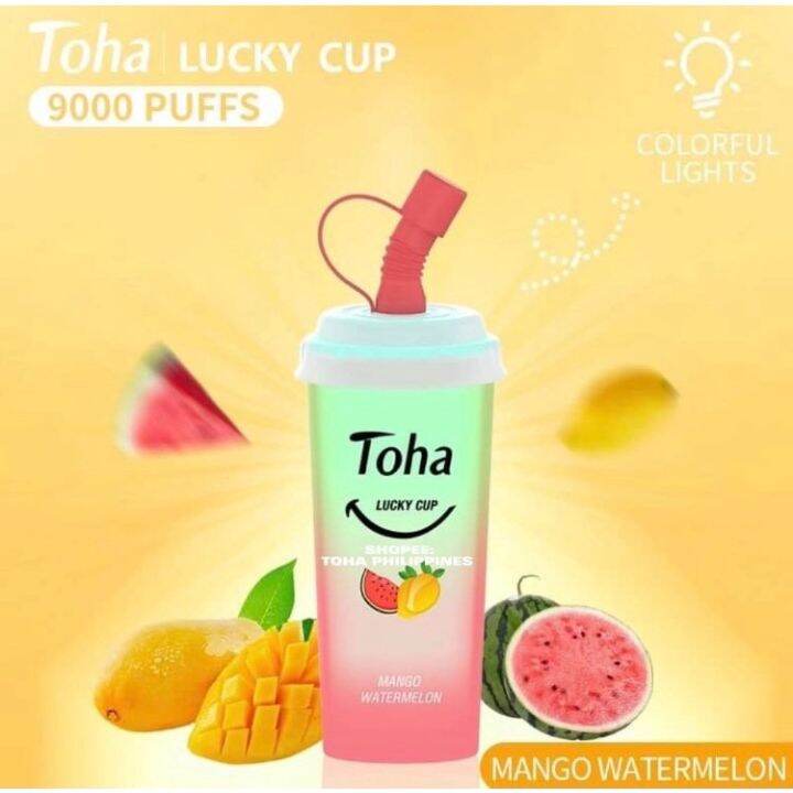 MANGO WATERMELON Toha Cup 9000 Rechargeble Lazada PH