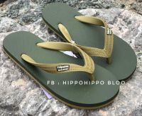 สีเขียวทหาร หูกากี Army Green Khaki Hippo shoe รองเท้าแตะ No 36-37-38-39-40-41