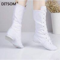 Canvas High Dance Boots For Dance Studios Lace-Up Jazz Street Dance Boot Gym Yoga Fitness Karate Shoes Dancing Sneakers Women 45