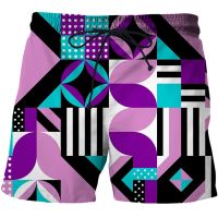 New Fashion Men Beach Pants Geometric abstract pattern  Fitness Track Suit Funny 3D Printed Shorts Men clothing