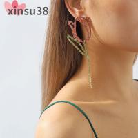 สร้อยอัลลอย XINSU38ลายดอกเดซี่ประดับพลอยเทียมรูปต่างหูแบบพูดสำหรับหญิงสาวสร้อยคอขนาดใหญ่ของขวัญสำหรับผู้หญิง