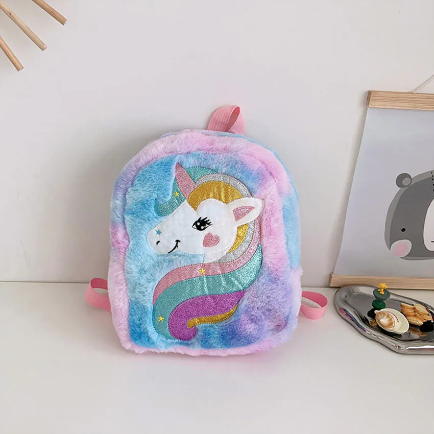 Colorful Cartoon Schoolbag Kawaii Unicorn Backpack For Grils Trendy  Teenager Nylon Rucksacks New Kindergarten Preschool Baby Bag-9z