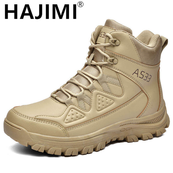 Hajimi Men Tactical Boots Army Boots Climbing Hiking Shoes Ankle Boots Men Outdoor Boots Desert 2198