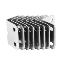 Stainless Steel Corner Braces Angle Brackets Silver Tone 8PCS