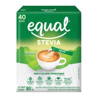 อิควล สารให้ความหวานแทนน้ำตาลจากหญ้าหวาน 2 ก. แพ็ค 40 ✿ EQUAL Zero Calorie Sweetener with Stevia Extract 2 g. Pack 40