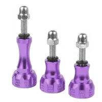 【Thriving】 A PlusY BGNing 3Pcs CNC อลูมิเนียมยาวสั้น Thumb Knob Bolt Nut Adapter สกรูสีดำสำหรับ Hero 8 7 6 5 4 4K Connector