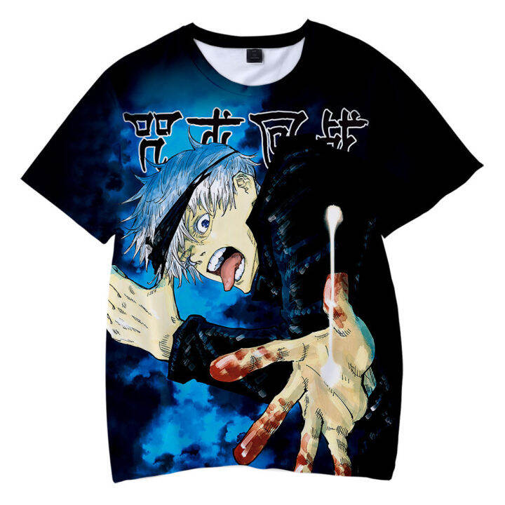 เสื้อยืดแขนสั้นพิมพ์ลาย-jujutsu-kaisen-สําหรับผู้ชาย