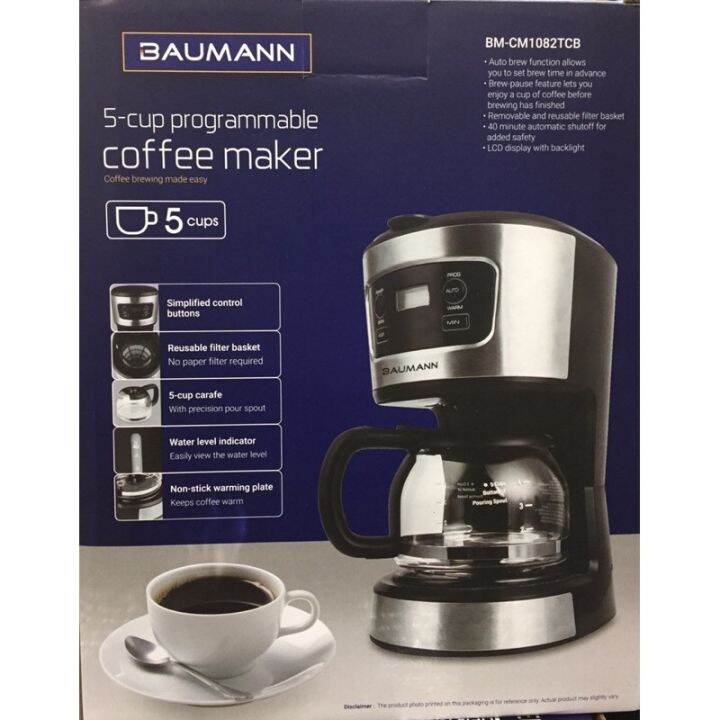 Baumann Coffee Maker 5 cup programmable | Lazada PH