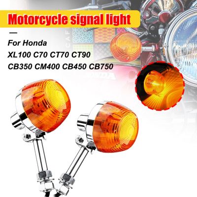 2 Buah Lampu Sinyal Belok Sepeda มอเตอร์ Lampu Blitz Indikator Moto Untuk C70 CT70 CT90 XL100 CB350 CM400 CB450 CB750