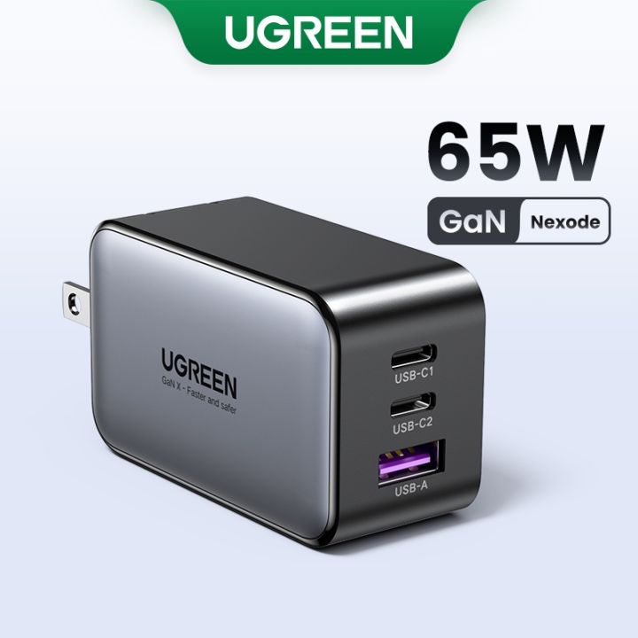 UGREEN USB C Charger 65W, 4 Ports Fast GaN Charger 