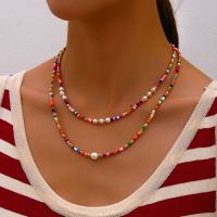 Bohemian Handmade Colorful Beads Chain Fashion Necklaces Tassels Pearl Pendant Jewelry For Women Accessories N0368 Headbands