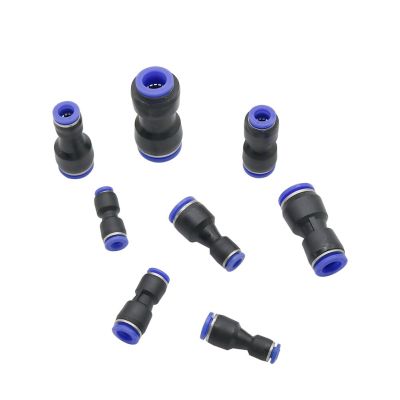；【‘； Pneumatic Fittings PU/PG Straight Connector 4-16Mm OD Hose Reducing 8-6Mm Plastic Push In Quick Connector Air Fitting Plumbing