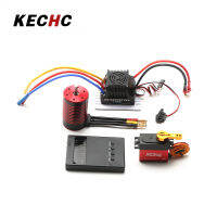 KECHc 3660 2600KV มอเตอร์แบบไร้แปรงถ่าน/3100KV/3800KV/4200KV พร้อมการ์ดโปรแกรม Servos ขนาด80a วงจร Esc ไร้ถ่าน30กก. เข้ากันได้กับรถดับบลิวแอลทอยอาร์ซี Traxxas 1/8/1/10 Tamiya